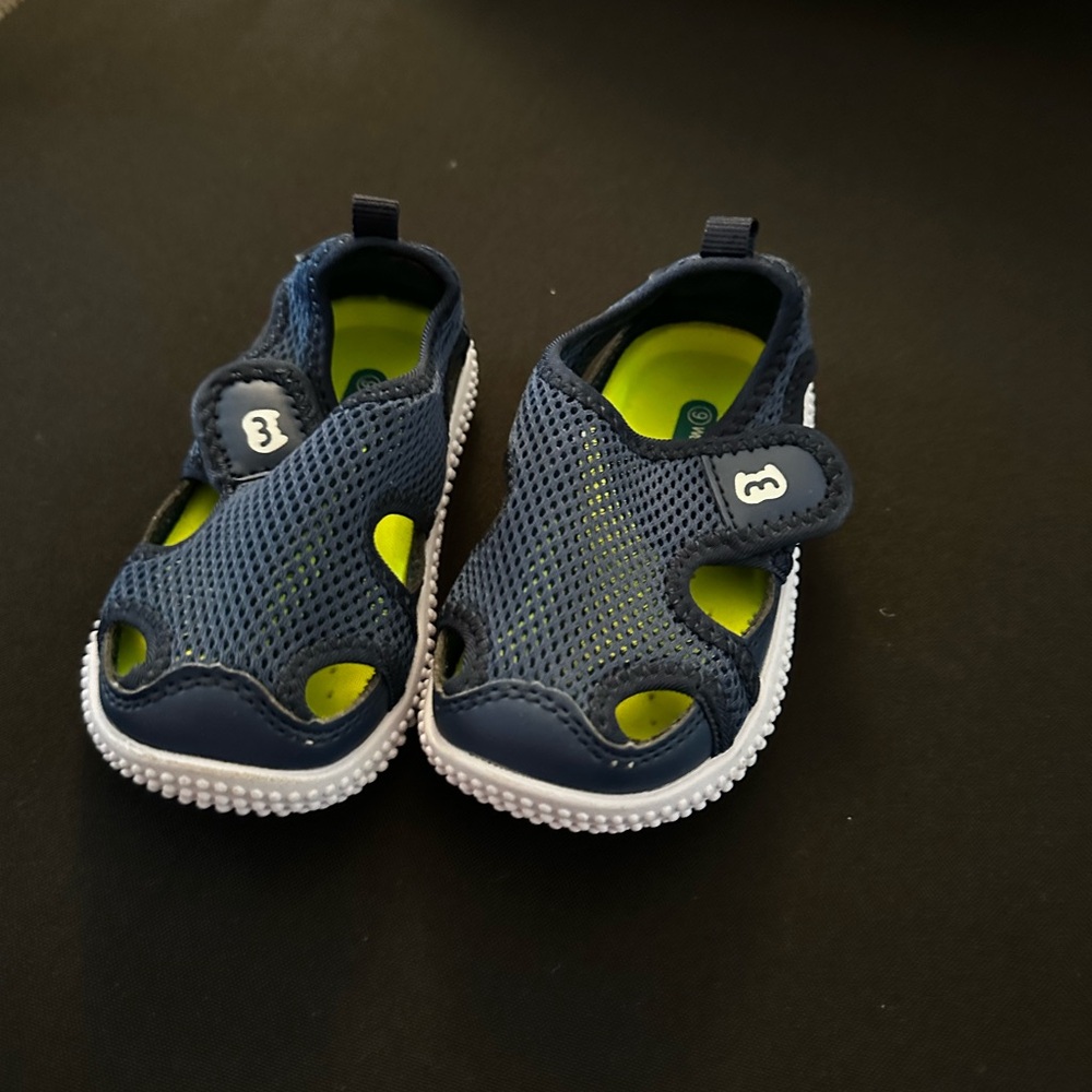Kids Navy Blue Mesh Shoes